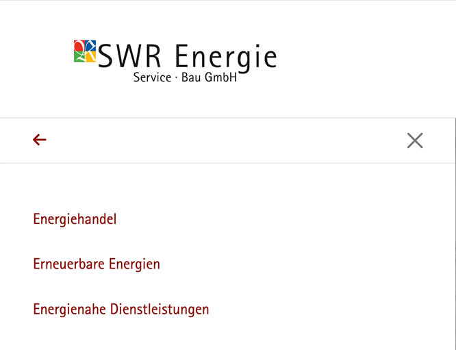 Seiten-Menu mit Weiteren Punkten